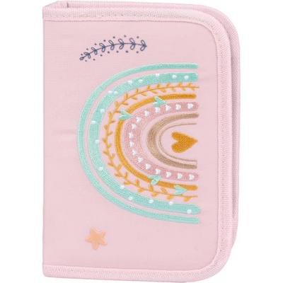 Baagl Ученически несесер с едно отделение Дъга розов