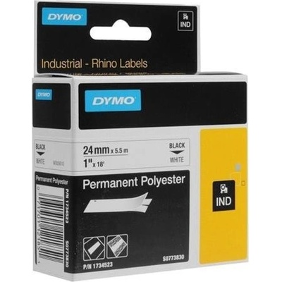 páska DYMO 1734523 D1 RHINO Black On White Permanent Polyester Tape (24mm) (S0773830/1734523)