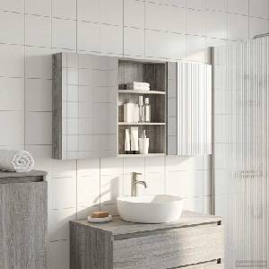 vidaXL Комплект шкафове за баня 3 бр. 120 x 10, 5 x 60, 5 см (3403733)