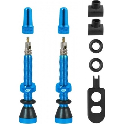 bezdušový ventilek Force 44 mm, sada, modrá 400438