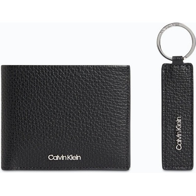 Calvin Klein kožená peňaženka kľúčenka pánska čierna
