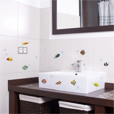 Crearreda Samolepicí dekorace barevné rybičky1 arch15 x 31 cm – Zboží Mobilmania
