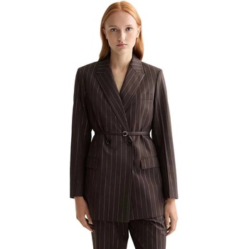 Scotch & Soda Сако Scotch & soda Double Breasted Lurex Pinstripe blazer - Brown (Chocolate Plum)