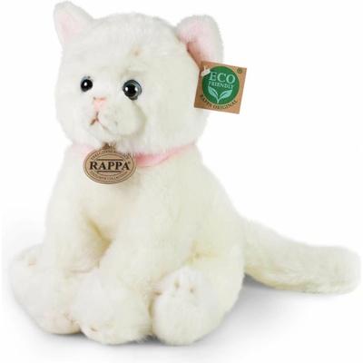 Eco-Friendly Rappa kočka bílá sedící 25 cm