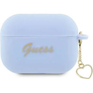 Guess AirPods Pro 2 калъф син силикон Charms Heart Collection (GUAP2LSCHSB)