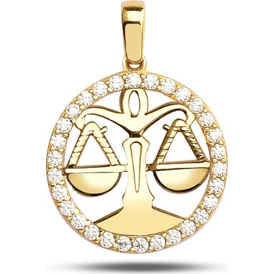 Lillian Vassago Zlatý přívěsek znamení Váhy LLV95 GP001
