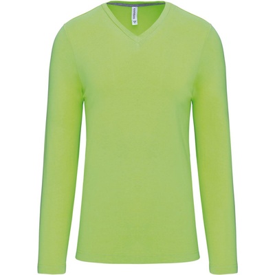 Kariban v-neck k358 / Мъжка тениска с дълъг ръкав - лайм m (20k35812202)