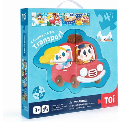 Toi World Пъзел 4 в 1 - Транспортни средства (twtp394)