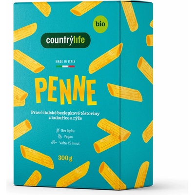 Country Life penne kukuřično-rýžové 300 g