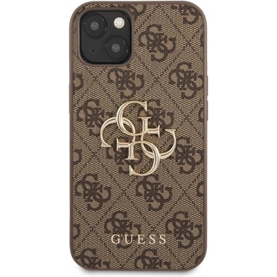 Guess PU 4G Metal Logo iPhone 13 hnedé