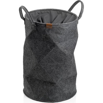 Kela (Германия) Кръгъл кош за пране kela fay с връзки - тъмносив (kela 24491)