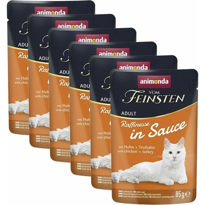 Animonda Vom Feinsten Raffinesse In Sauce kura & morčacie v omáčke 6 x 85 g