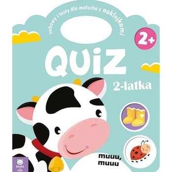Books And Fun Книги и забавно викторина 2-годишна крава Образователна настолна игра със стикери (9788382494730)
