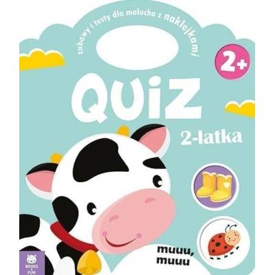 Books And Fun Книги и забавно викторина 2-годишна крава Образователна настолна игра със стикери (9788382494730)