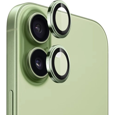 Blueo Протектор - Камера за iPhone 17 - Син - Сапфирено кристално оригинално стъкло - Зелен