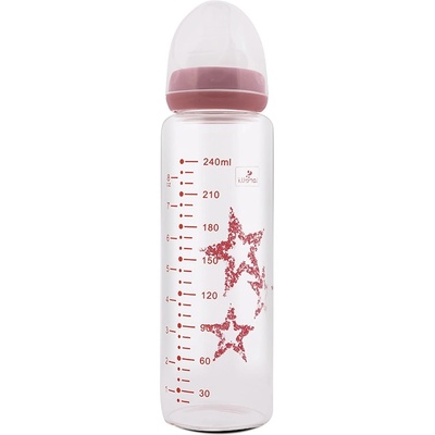 Lorelli Стъклено шише Lorelli - Anti colic, 240 ml, розово (10200880003)