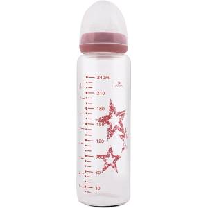 Lorelli Стъклено шише Lorelli - Anti colic, 240 ml, розово (10200880003) - baby