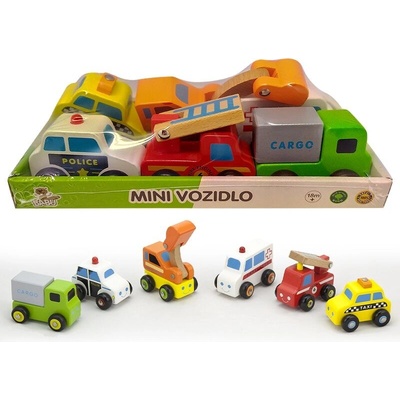 Studo Wood Mini vozidla 6 ks