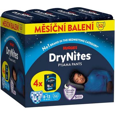 DryNites pro chlapce JUMBO box 8-13 let / 30-48kg / 4x13ks