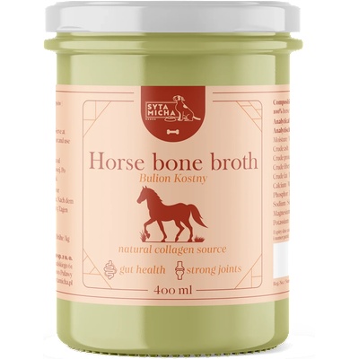 Syta Micha Костен бульон от конско за кучета БЕЗ пилешко Syta Micha Horse Bone Broth 400 мл