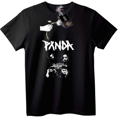 NOONEBRAND Тениска Panda Band - S, White