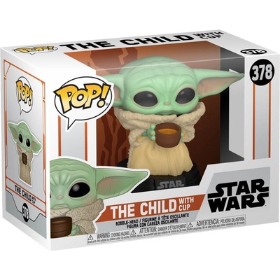Funko POP! Mandalorian Child Baby Yoda with Cup
