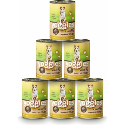 Yoggies krůtí a telecí s jablky 6 x 400 g