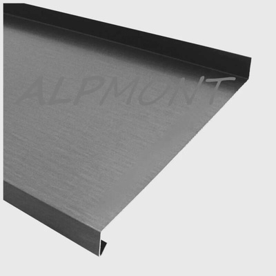 Parapet venkovní r.š.250mm - pozink Lakovaný RAL 7037 prachová šedá s folií dl.2m