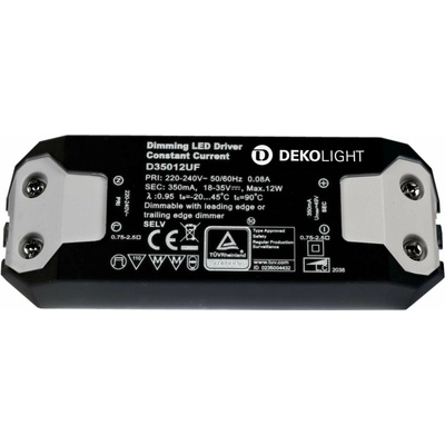 Deko-Light LED-napájení BASIC, DIM, CC, D350012UF/12W konstantní proud 350 mA IP20 stmívatelné 18-35V DC 6,30-12,00 W 862203