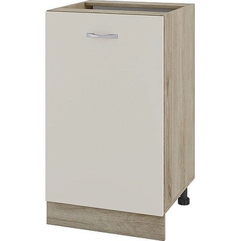 ИРИМ Долен шкаф с една врата и рафт Сити АРС-43 дъб сонома арвен / сатен 50 см