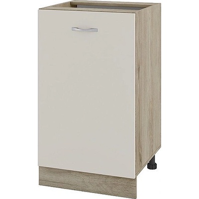 ИРИМ Долен шкаф с една врата и рафт Сити АРС-43 дъб сонома арвен / сатен 50 см