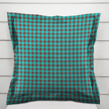 Biante Olivia s lemom OL-007 Tyrkysovo-hnedá kocka malá 30 x 50 cm