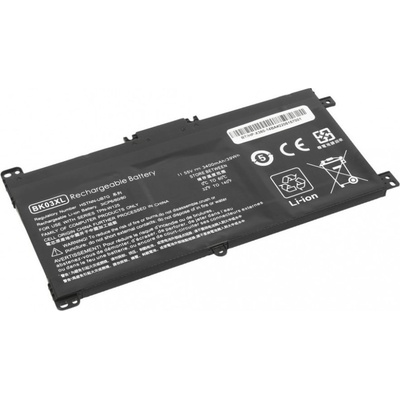 HP HP, 3 клетки, 11.55V, 3400mAh, Заместител (BK03XL)