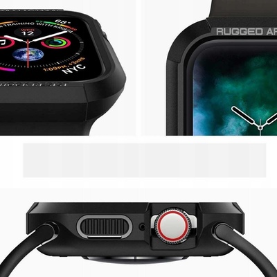 Spigen Rugged Armor ochranný kryt pro Apple Watch 4 40mm černý 061CS24480 – Zboží Mobilmania