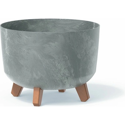 PROSPERPLAST Kvetináč GRACIA BETON EFFECT 29 cm sivý