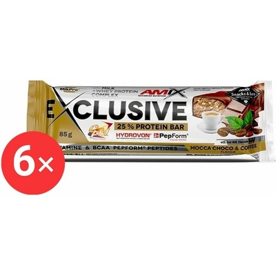 Amix Exclusive Protein Bar, 6 x 85 g