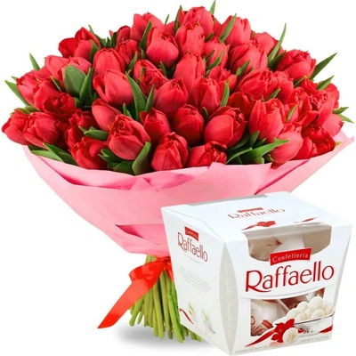 Tulipánový dotyk + Raffaello - od 20 do 100 kusov: 70