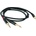Master Audio Кабел Master Audio - RCA381, 2x 6.3 mm/3.5 mm, 1 m, черен (RCA381)
