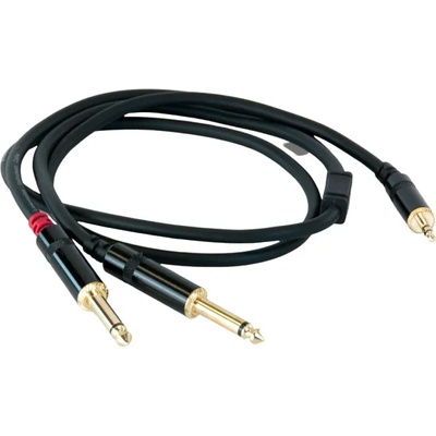 Master Audio Кабел Master Audio - RCA381, 2x 6.3 mm/3.5 mm, 1 m, черен (RCA381)