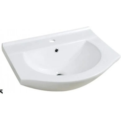 Inter Ceramic Мивка за баня ICC 8750NEW, монтаж върху мебел, порцелан, бял гланц, 50x43x17см (8750NEW)