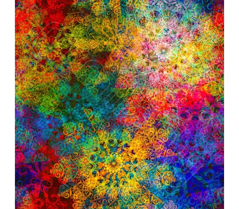 Softshell s beránkem barevná mandala by MIMI