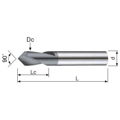 OSL Nc navrtávák tvrdokovový 90° 4,00x12x50 altixn, 48hrc