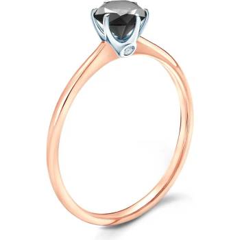 Image 1 of SAVICKI Годежен пръстен The Journey: двуцветно злато, черен диамант