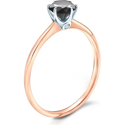 SAVICKI Годежен пръстен The Journey: двуцветно злато, черен диамант