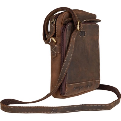Hnedá kožená Giorgio Carelli crossbody