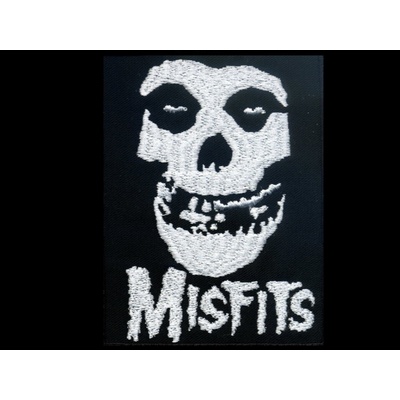 Nášivka MISFITS lebka vyšívaná