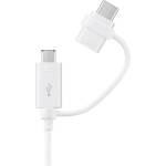 Samsung кабел за данни 2в1 USB - microUSB/Type-C , 150cm, FEHÉR EP-DG930DW (EP-DG930DW)