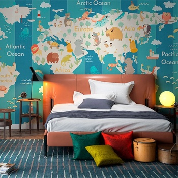 Art Gift Decor Фототапет Детска карта на света