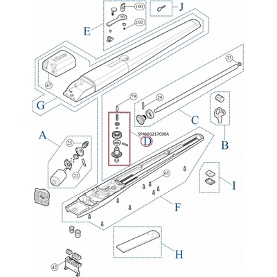 SPAMG217C00A kit prevodovky pre TOONA4024/ 5024/ 5024I/ 5024HS