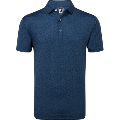 FootJoy Painted Floral Lisle pánské triko tmavě modré